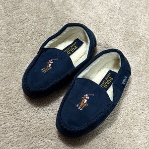 Polo Ralph Lauren Toddler Navy Slippers NWOT